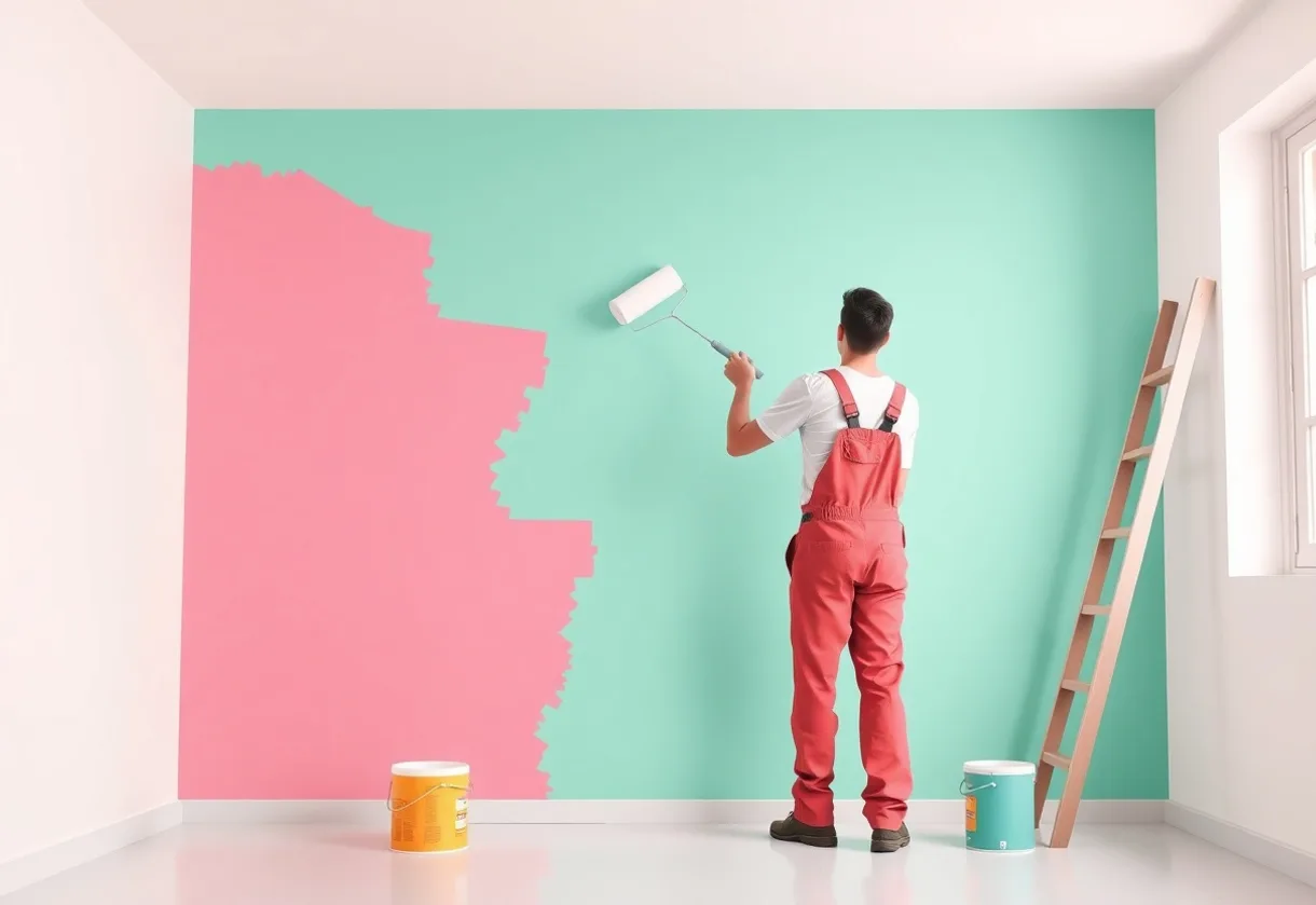Peintre Solliès-Pont 83210 en intervention sur un chantier